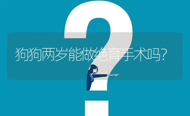 狗狗两岁能做绝育手术吗？ | 动物养殖问答