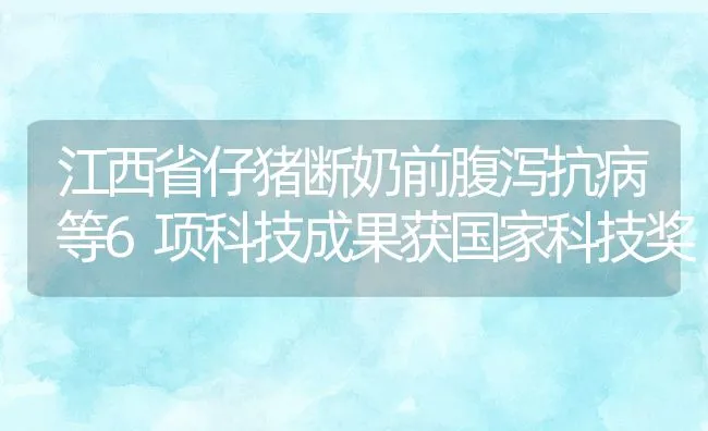 江西省仔猪断奶前腹泻抗病等6项科技成果获国家科技奖 | 动物养殖学堂