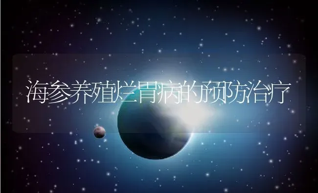 海参养殖烂胃病的预防治疗 | 动物养殖百科