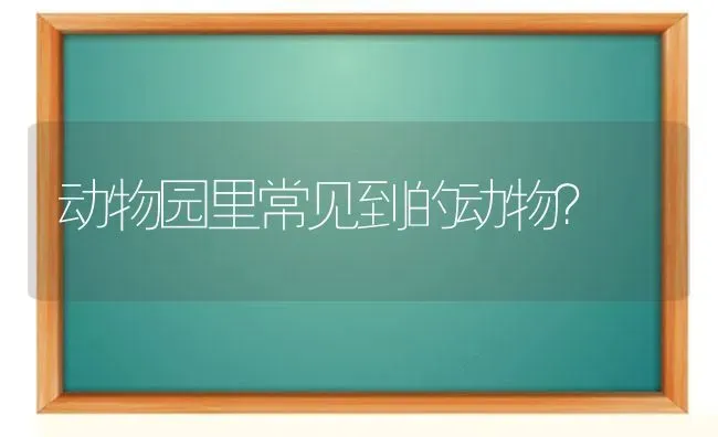 动物园里常见到的动物？ | 动物养殖问答