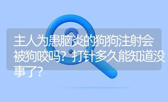 主人为患脑炎的狗狗注射会被狗咬吗？打针多久能知道没事了？ | 动物养殖问答