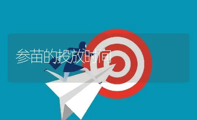 参苗的投放时间 | 动物养殖教程