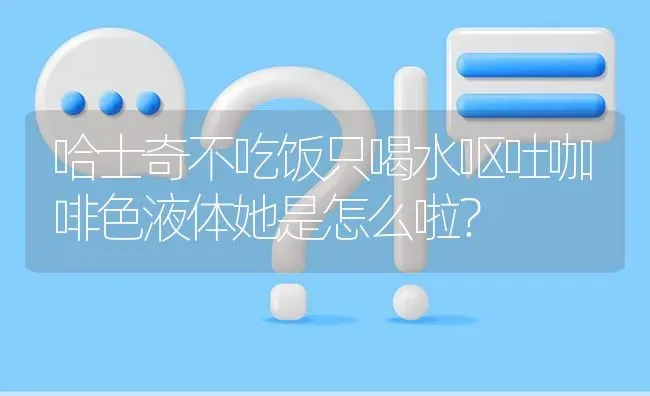 哈士奇不吃饭只喝水呕吐咖啡色液体她是怎么啦？ | 动物养殖问答