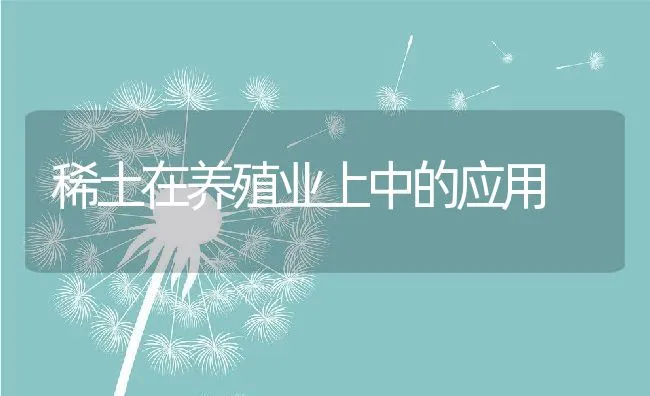 稀土在养殖业上中的应用 | 动物养殖饲料