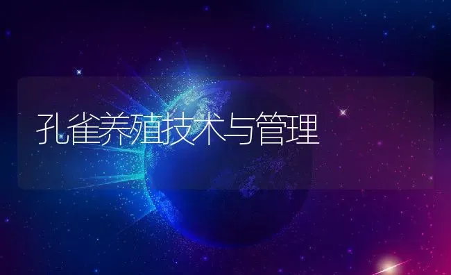 孔雀养殖技术与管理 | 动物养殖百科