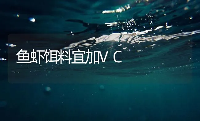 鱼虾饵料宜加VC | 海水养殖技术