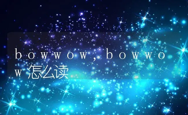 bowwow,bowwow怎么读 | 宠物百科知识