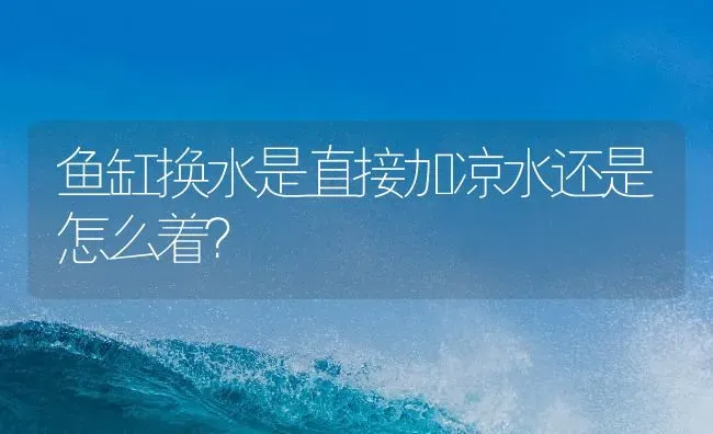 鱼缸换水是直接加凉水还是怎么着？ | 鱼类宠物饲养