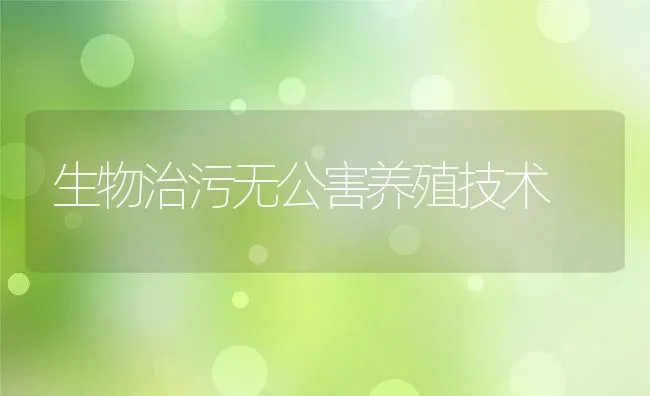 生物治污无公害养殖技术 | 动物养殖饲料