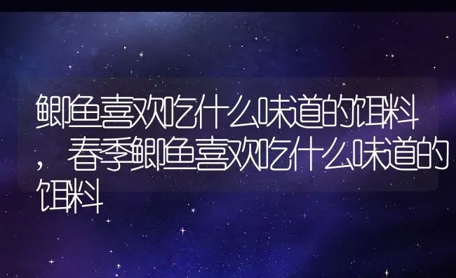 鲫鱼喜欢吃什么味道的饵料,春季鲫鱼喜欢吃什么味道的饵料 | 宠物百科知识