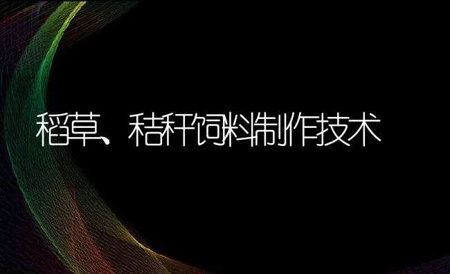 稻草、秸秆饲料制作技术 | 动物养殖饲料