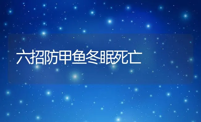 六招防甲鱼冬眠死亡 | 动物养殖饲料