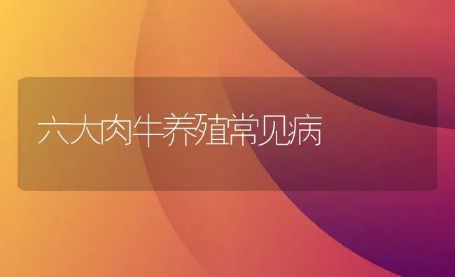 六大肉牛养殖常见病 | 动物养殖百科