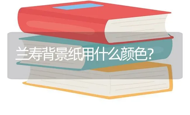 兰寿背景纸用什么颜色？ | 鱼类宠物饲养