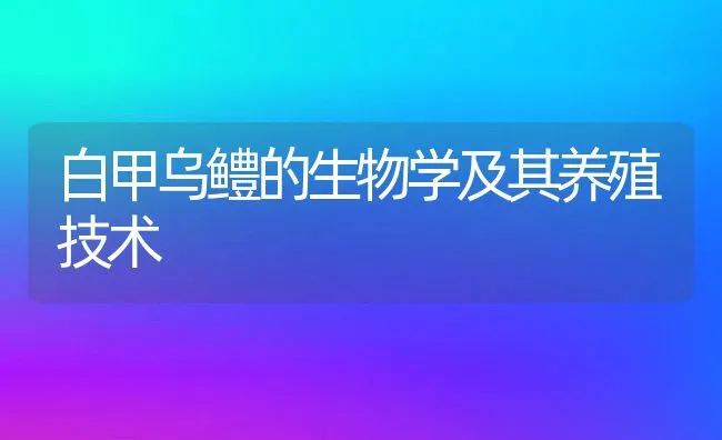 白甲乌鳢的生物学及其养殖技术 | 动物养殖饲料