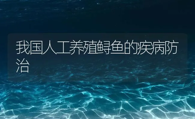 我国人工养殖鲟鱼的疾病防治 | 海水养殖技术