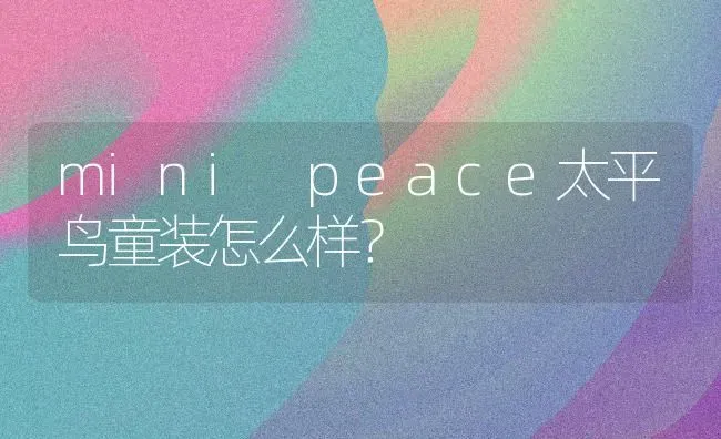 mini peace太平鸟童装怎么样？ | 动物养殖问答