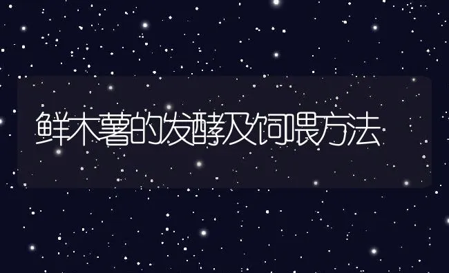 鲜木薯的发酵及饲喂方法 | 动物养殖学堂