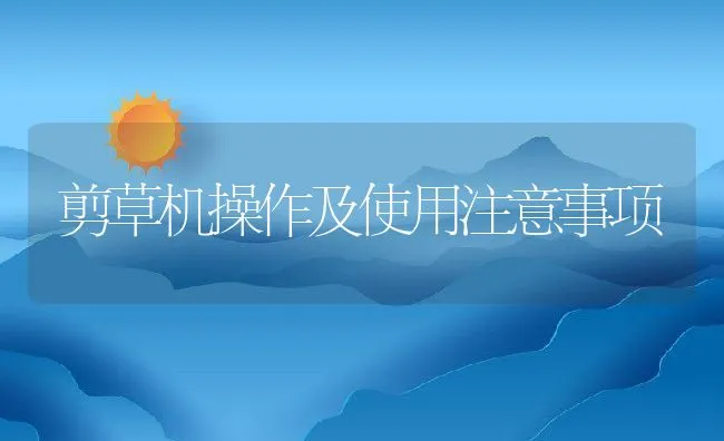 剪草机操作及使用注意事项 | 水产养殖知识