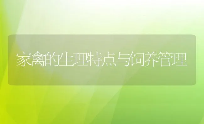 家禽的生理特点与饲养管理 | 动物养殖饲料