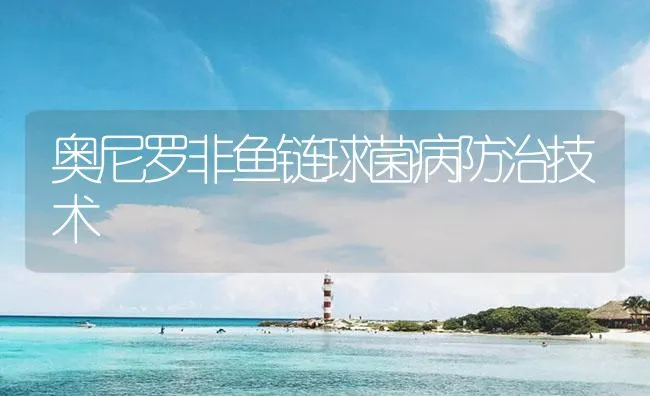 奥尼罗非鱼链球菌病防治技术 | 海水养殖技术