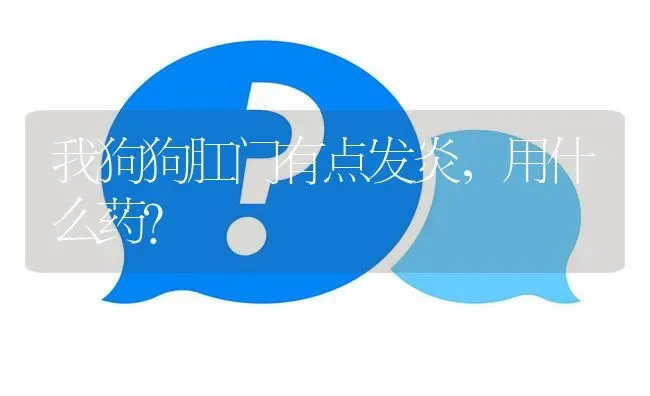 我狗狗肛门有点发炎，用什么药？ | 动物养殖问答