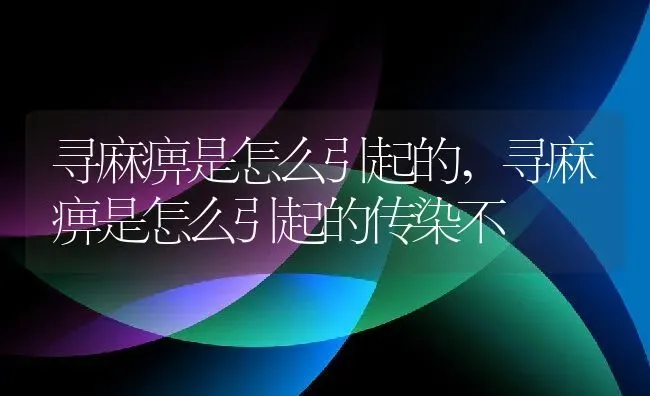 寻麻痹是怎么引起的,寻麻痹是怎么引起的传染不 | 宠物百科知识