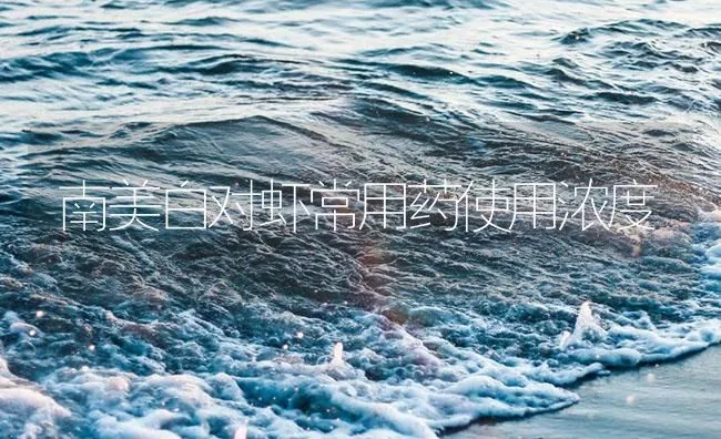 南美白对虾常用药使用浓度 | 海水养殖技术