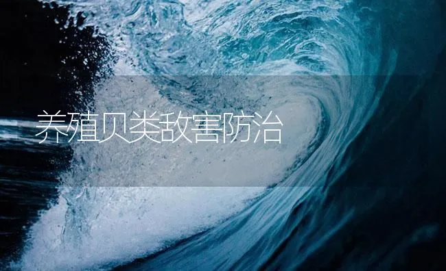 养殖贝类敌害防治 | 海水养殖技术
