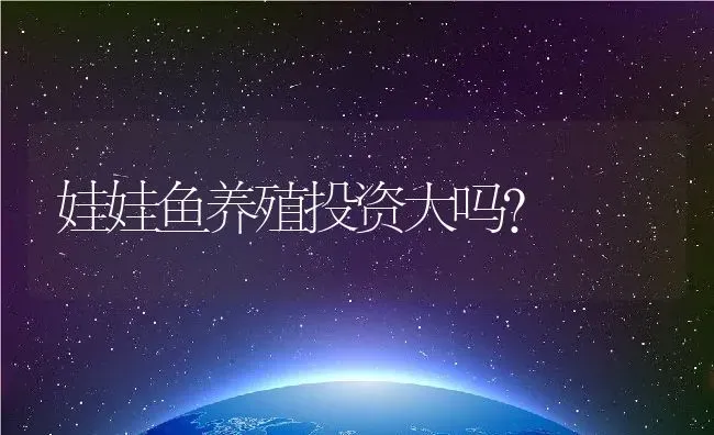 娃娃鱼养殖投资大吗？ | 动物养殖百科