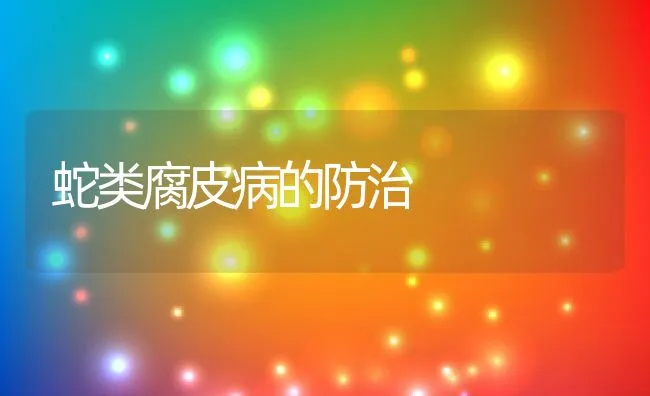 蛇类腐皮病的防治 | 动物养殖学堂