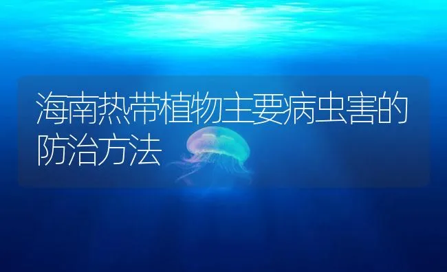 海南热带植物主要病虫害的防治方法 | 海水养殖技术