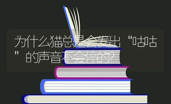 为什么猫总是会发出“咕咕”的声音不会停的？ | 动物养殖问答