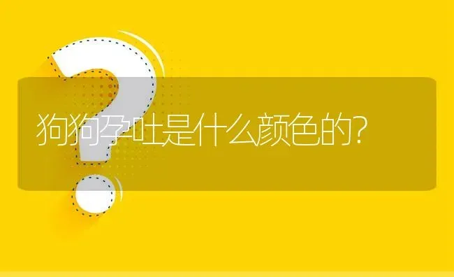 狗狗孕吐是什么颜色的？ | 动物养殖问答