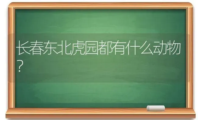 长春东北虎园都有什么动物？ | 动物养殖问答