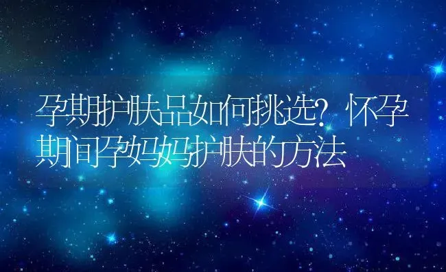 孕期护肤品如何挑选?怀孕期间孕妈妈护肤的方法 | 动物养殖百科