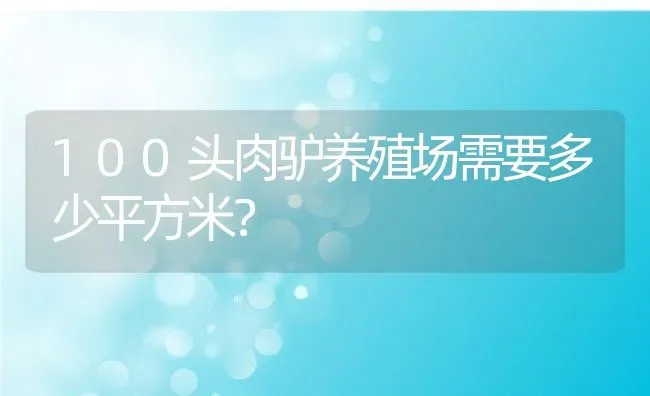 100头肉驴养殖场需要多少平方米？ | 动物养殖教程