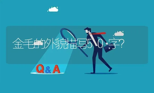 金毛的外貌描写50字？ | 动物养殖问答