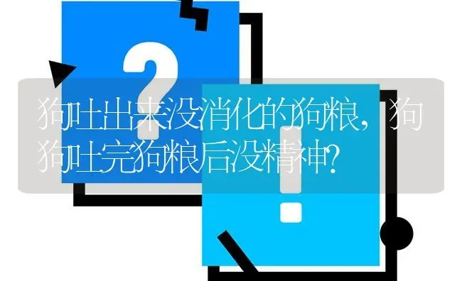 狗吐出来没消化的狗粮，狗狗吐完狗粮后没精神？ | 动物养殖问答