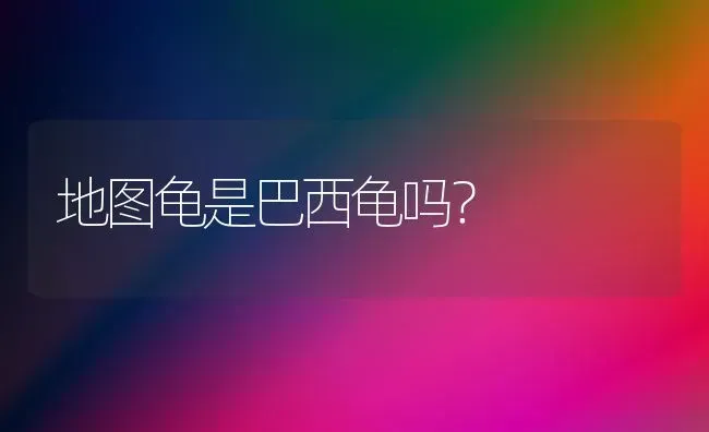 地图龟是巴西龟吗？ | 动物养殖问答