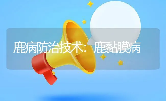 鹿病防治技术：鹿黏膜病 | 动物养殖学堂