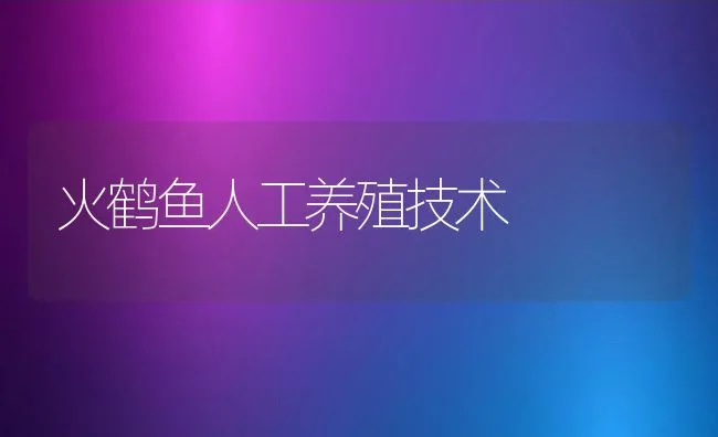 火鹤鱼人工养殖技术 | 水产养殖知识