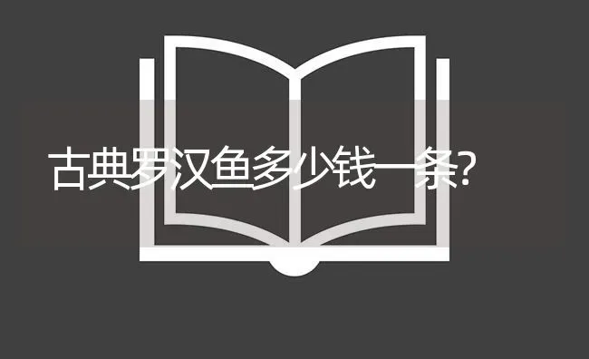 古典罗汉鱼多少钱一条？ | 鱼类宠物饲养