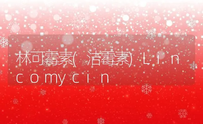 林可霉素(洁霉素)Lincomycin | 动物养殖学堂