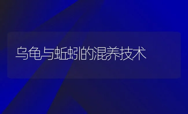 乌龟与蚯蚓的混养技术 | 水产养殖知识