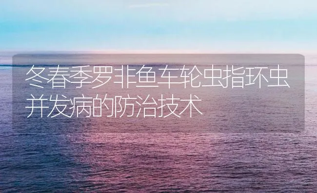 冬春季罗非鱼车轮虫指环虫并发病的防治技术 | 海水养殖技术