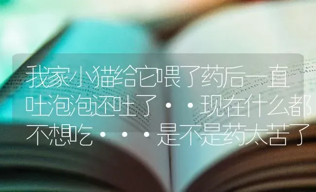 我家小猫给它喂了药后一直吐泡泡还吐了··现在什么都不想吃···是不是药太苦了？ | 动物养殖问答