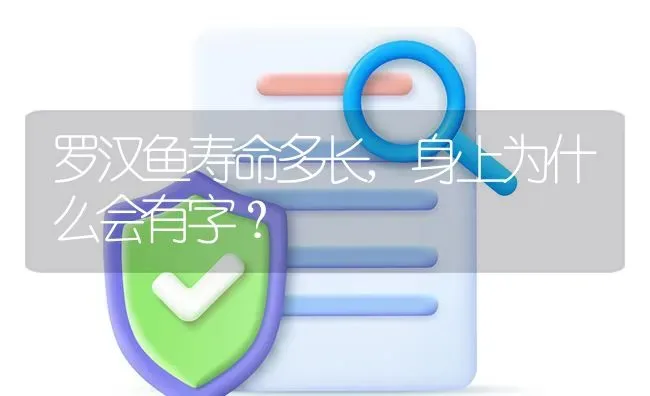 罗汉鱼寿命多长,身上为什么会有字？ | 鱼类宠物饲养