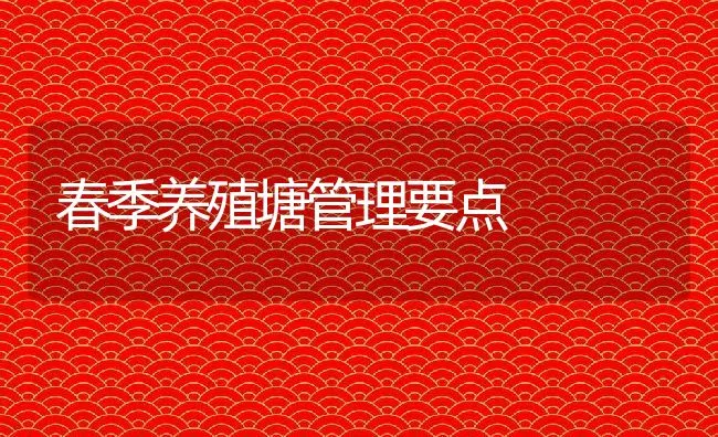 春季养殖塘管理要点 | 动物养殖饲料