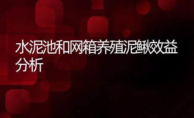 水泥池和网箱养殖泥鳅效益分析 | 动物养殖学堂